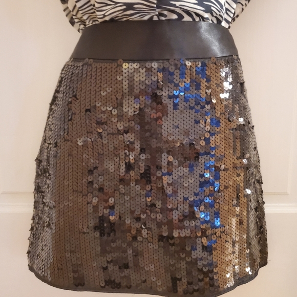 Express DesignStudio Sequence Mini Skirt - Picture 1 of 6